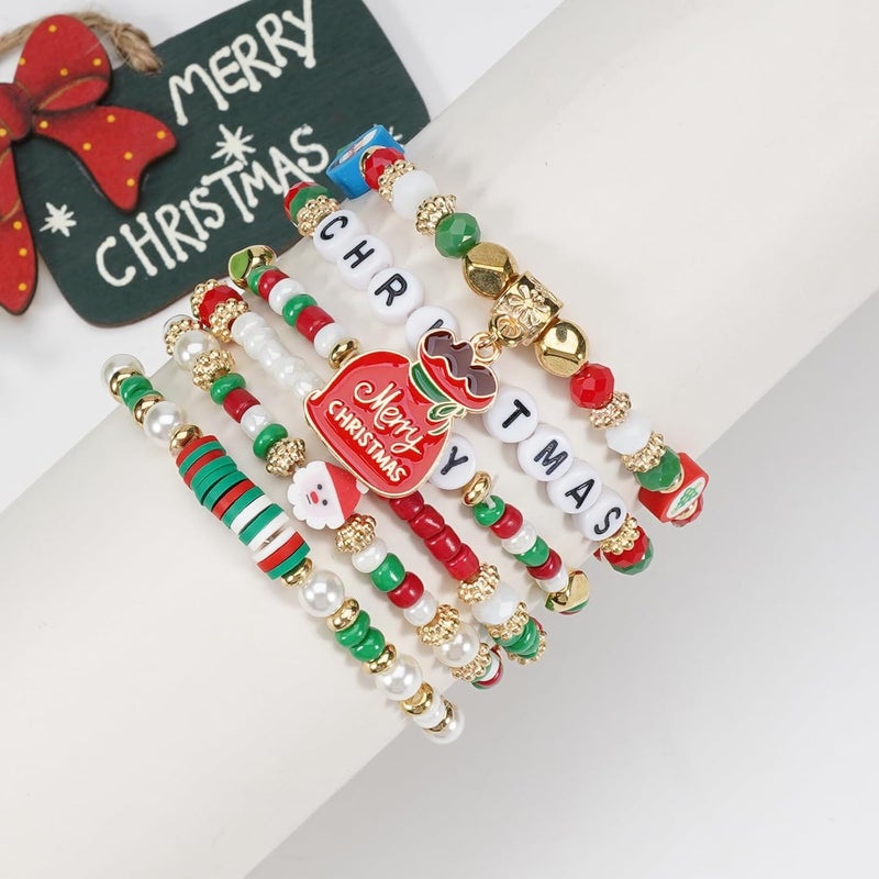 Lonext Halloween Bracelets Stackable Heishi Beaded Stretch Bracelets - Image 2